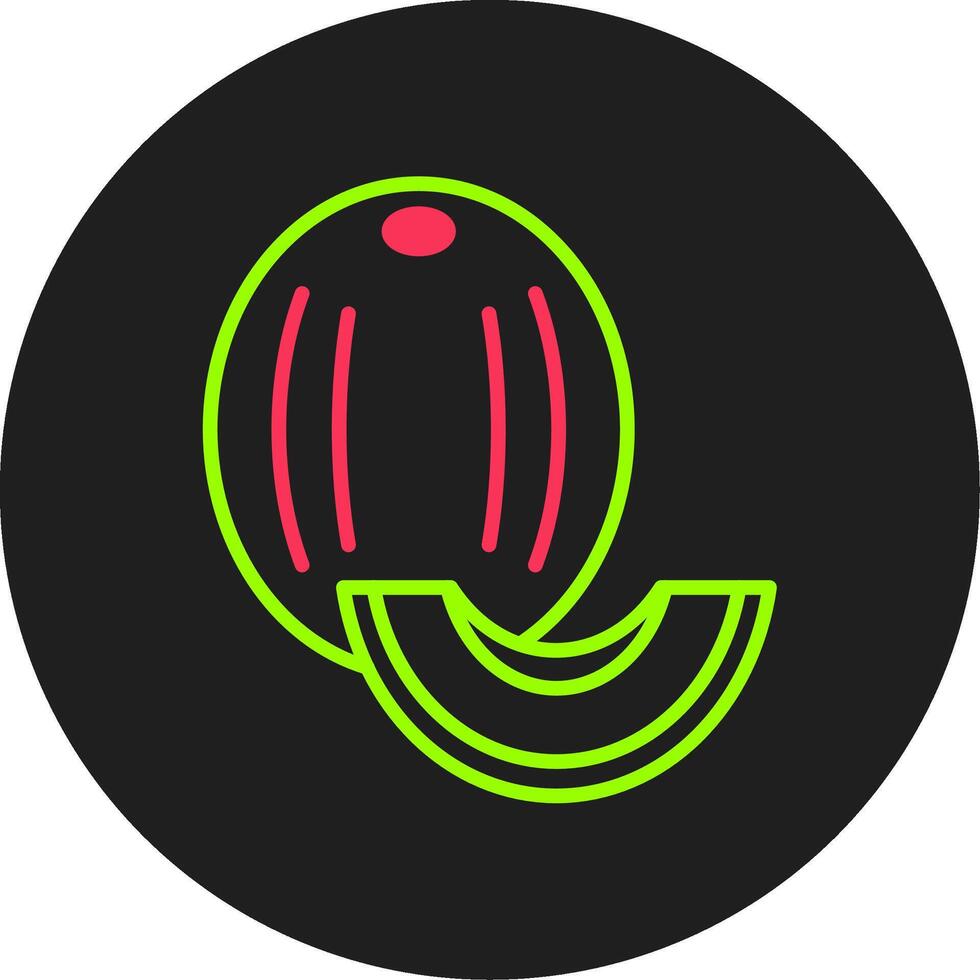 honingdauw meloen glyph cirkel icoon vector