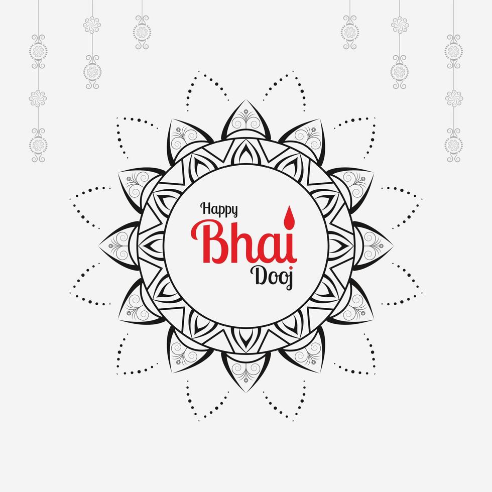 happy bhai dooj viering van broer-zus wensen vector