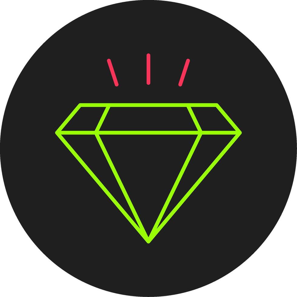 diamant glyph cirkel icoon vector