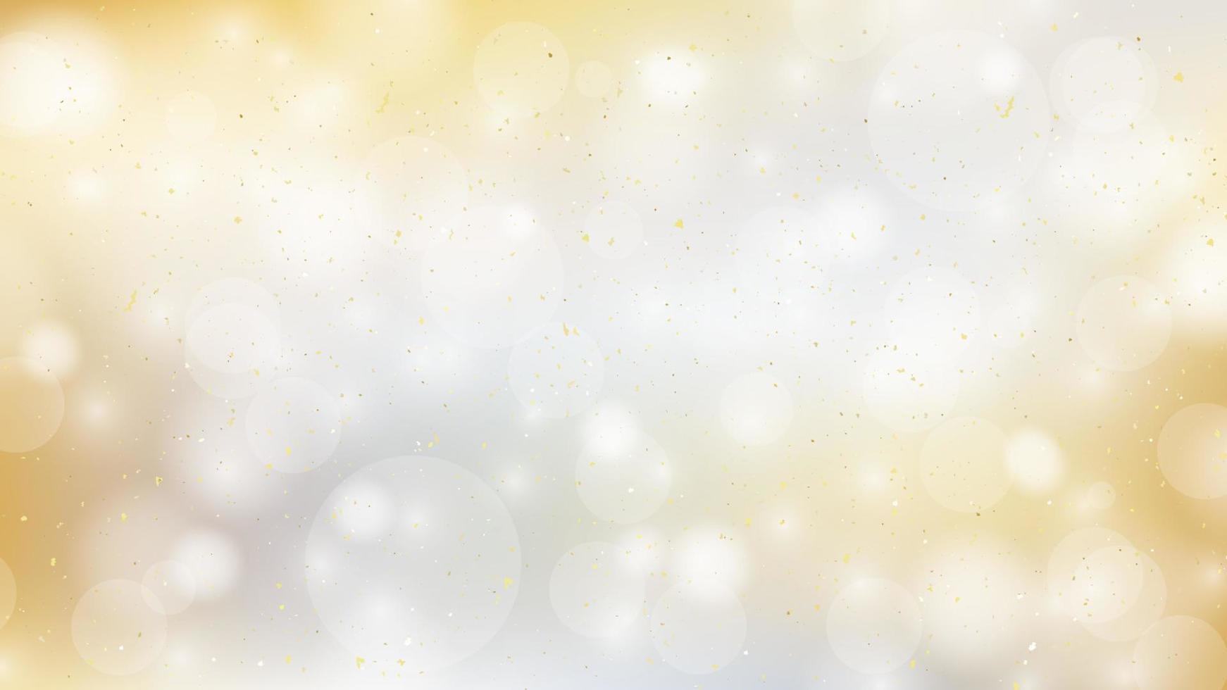 fijne feestdagen en een voorspoedig nieuwjaar vectorachtergrond in eps10-formaat met realistische bokeh en gouden glitter vector