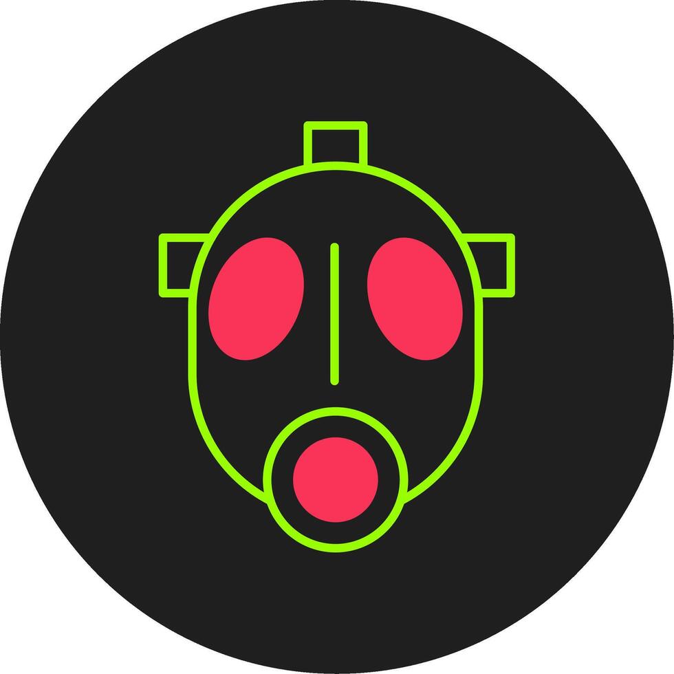 gas- masker glyph cirkel icoon vector