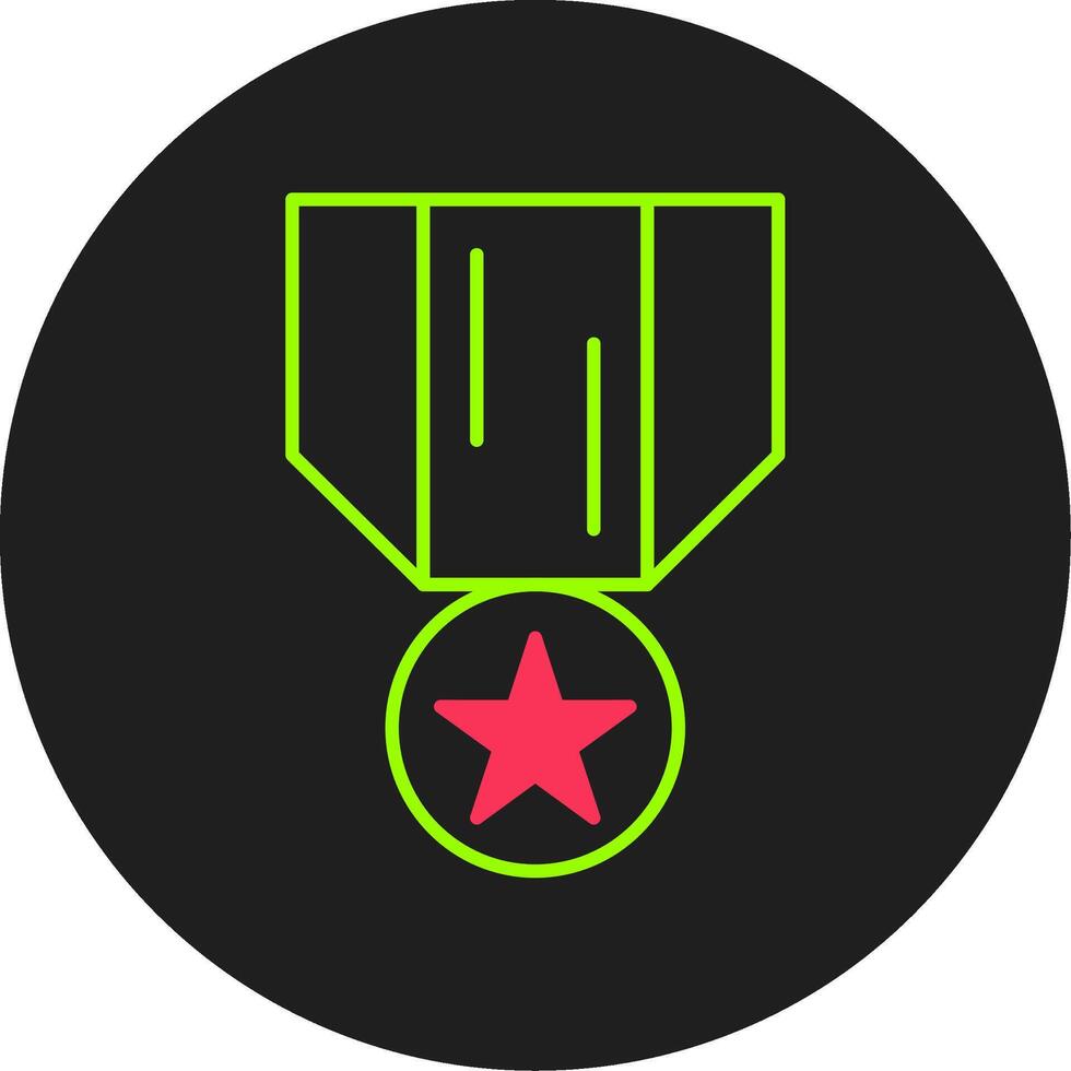 medaille van eer glyph cirkel icoon vector