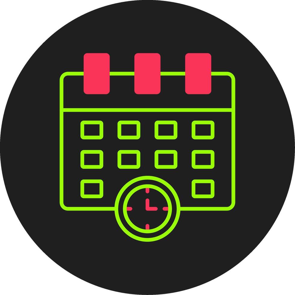 schema glyph cirkel icoon vector