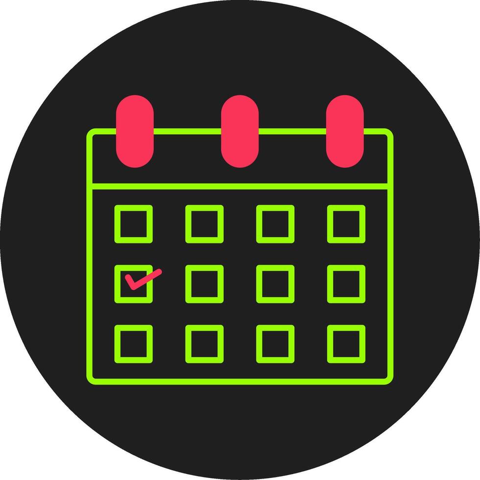 correct glyph cirkel icoon vector