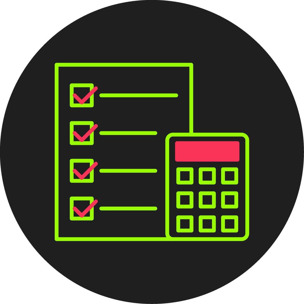 accounting glyph cirkel icoon vector