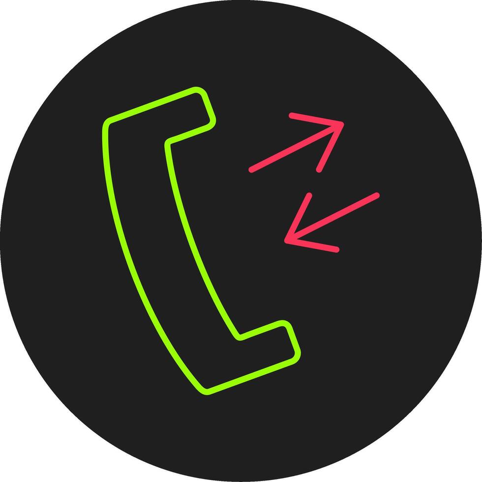 telefoon ontvanger glyph cirkel icoon vector