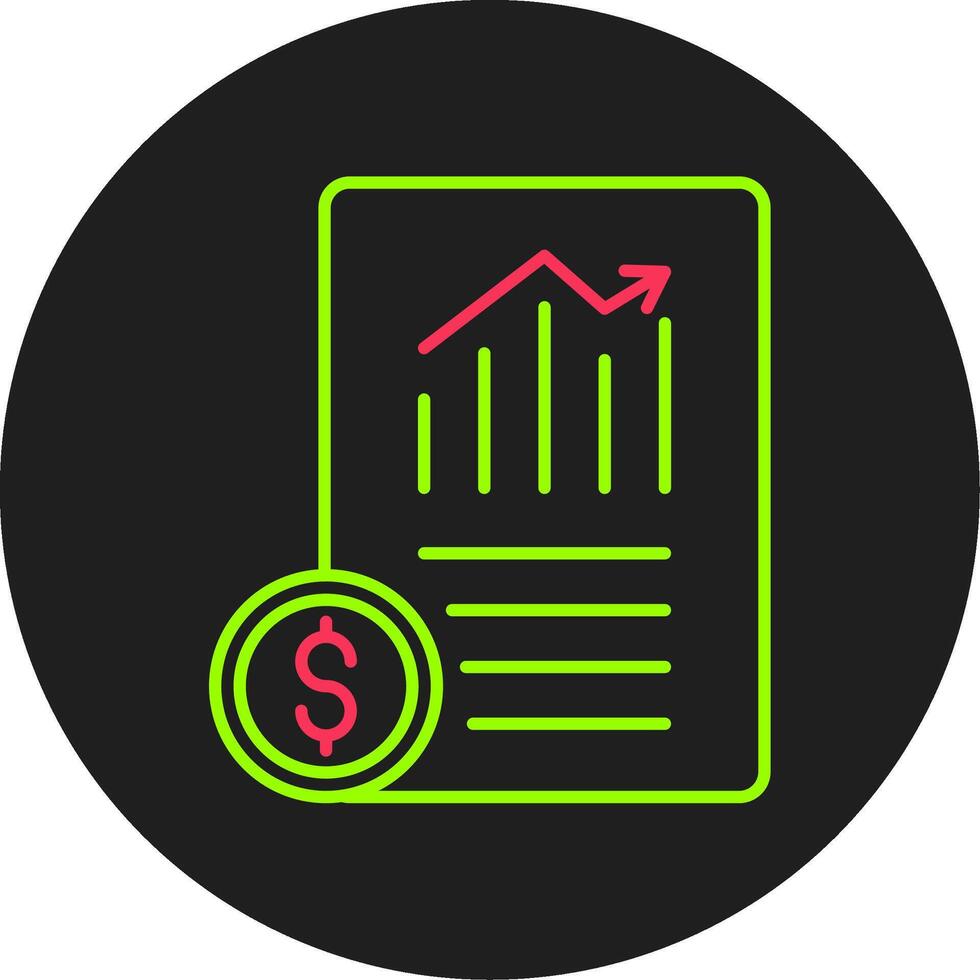 document glyph cirkel icoon vector