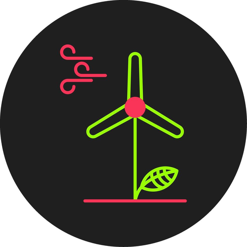 wind energie glyph cirkel icoon vector