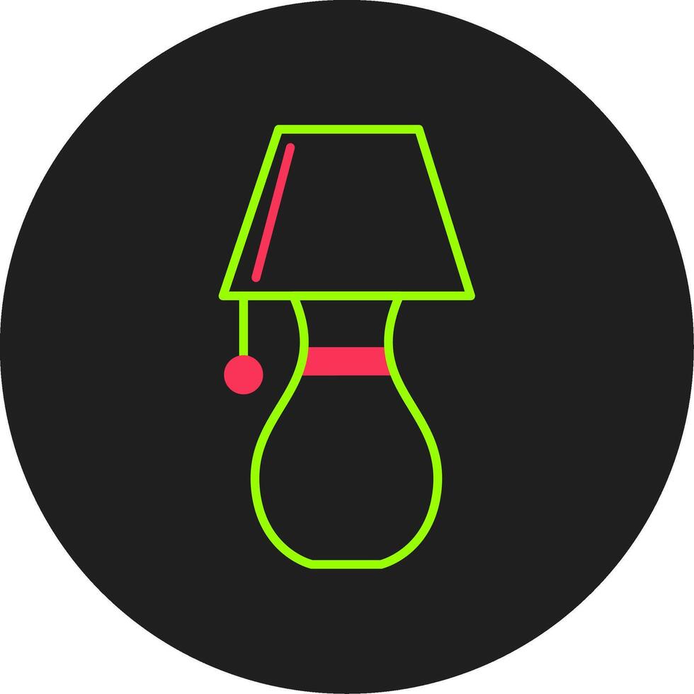 tafel lamp glyph cirkel icoon vector