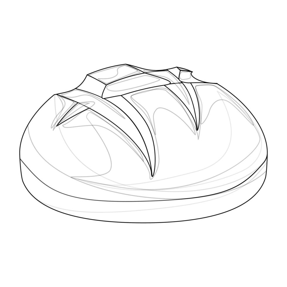 vector afbeelding van een brood geïsoleerd op een witte background