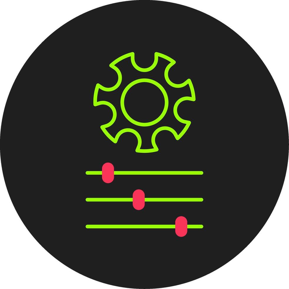 uitrusting glyph cirkel icoon vector