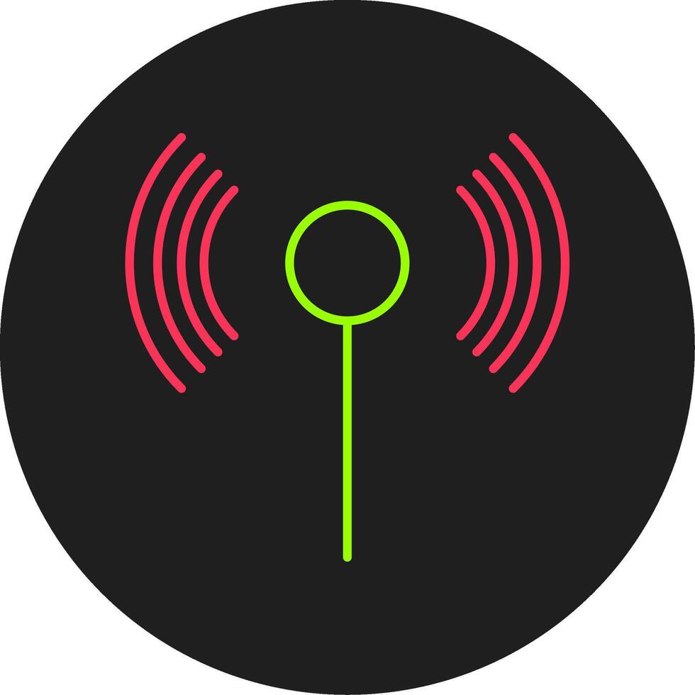 Wifi glyph cirkel icoon vector