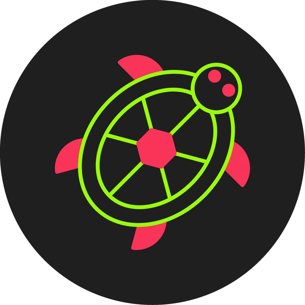schildpad glyph cirkel icoon vector
