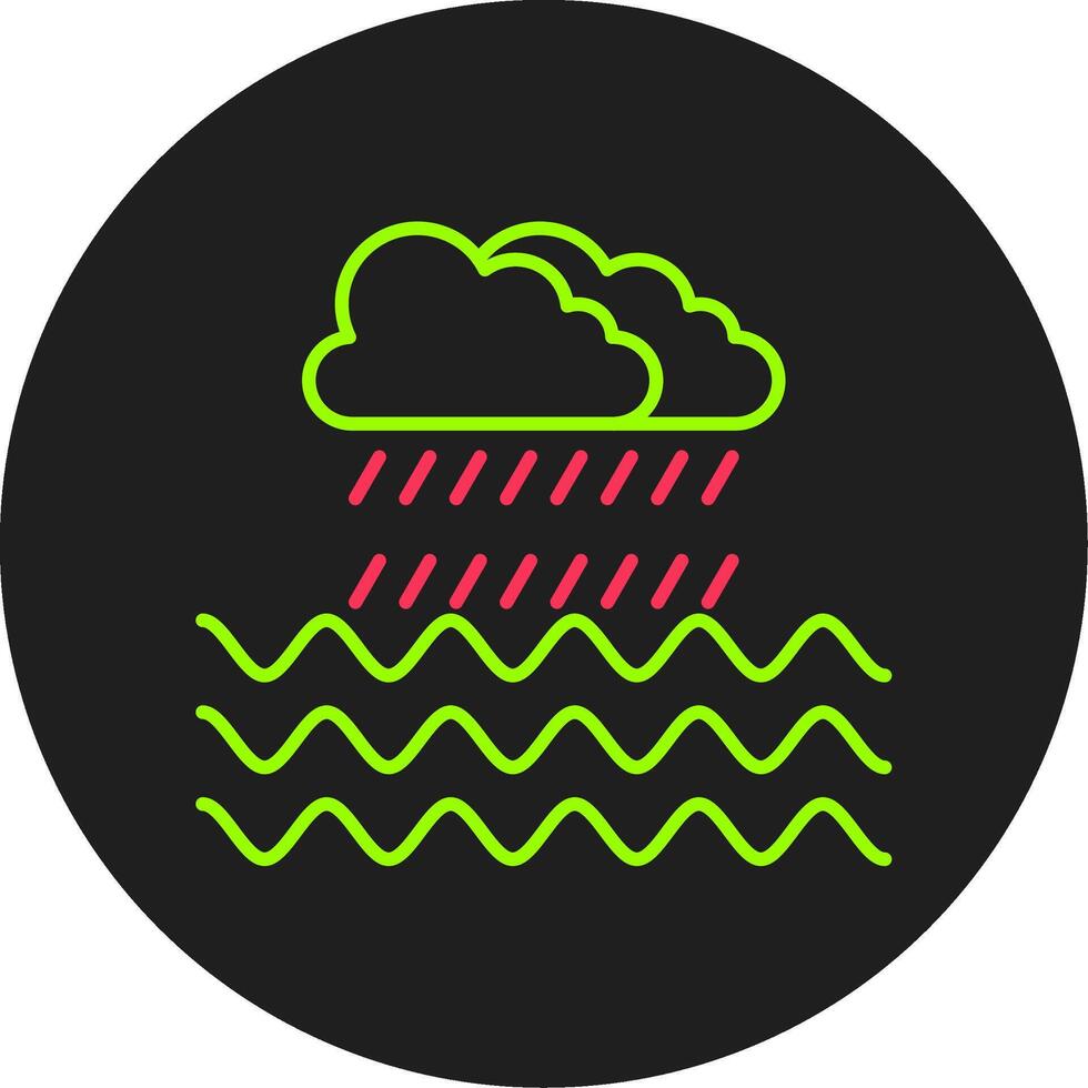 regen glyph cirkel icoon vector