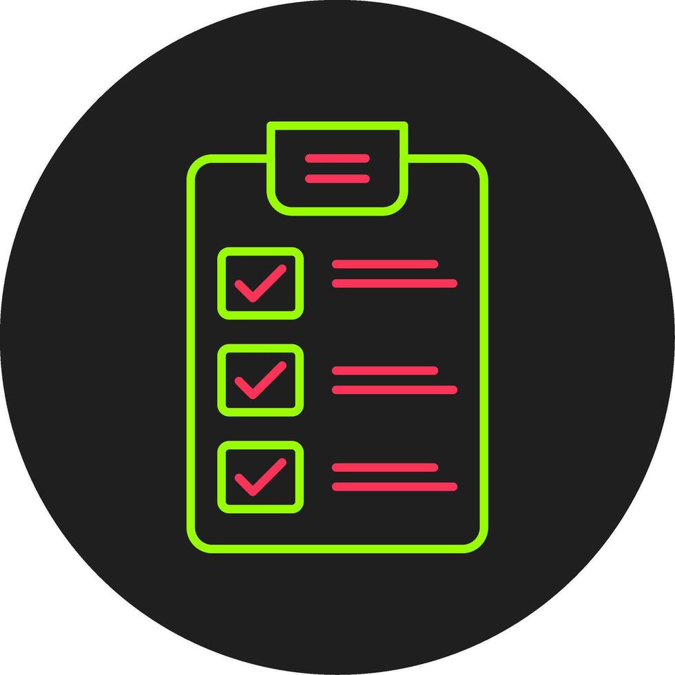 checklist glyph cirkel icoon vector