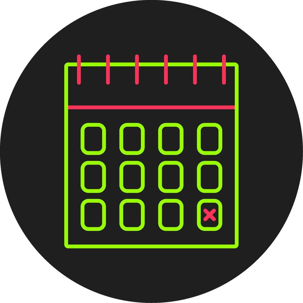 datum glyph cirkel icoon vector