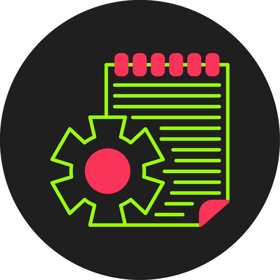 accounting glyph cirkel icoon vector