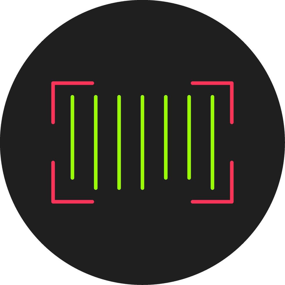 streepjescode glyph cirkel icoon vector
