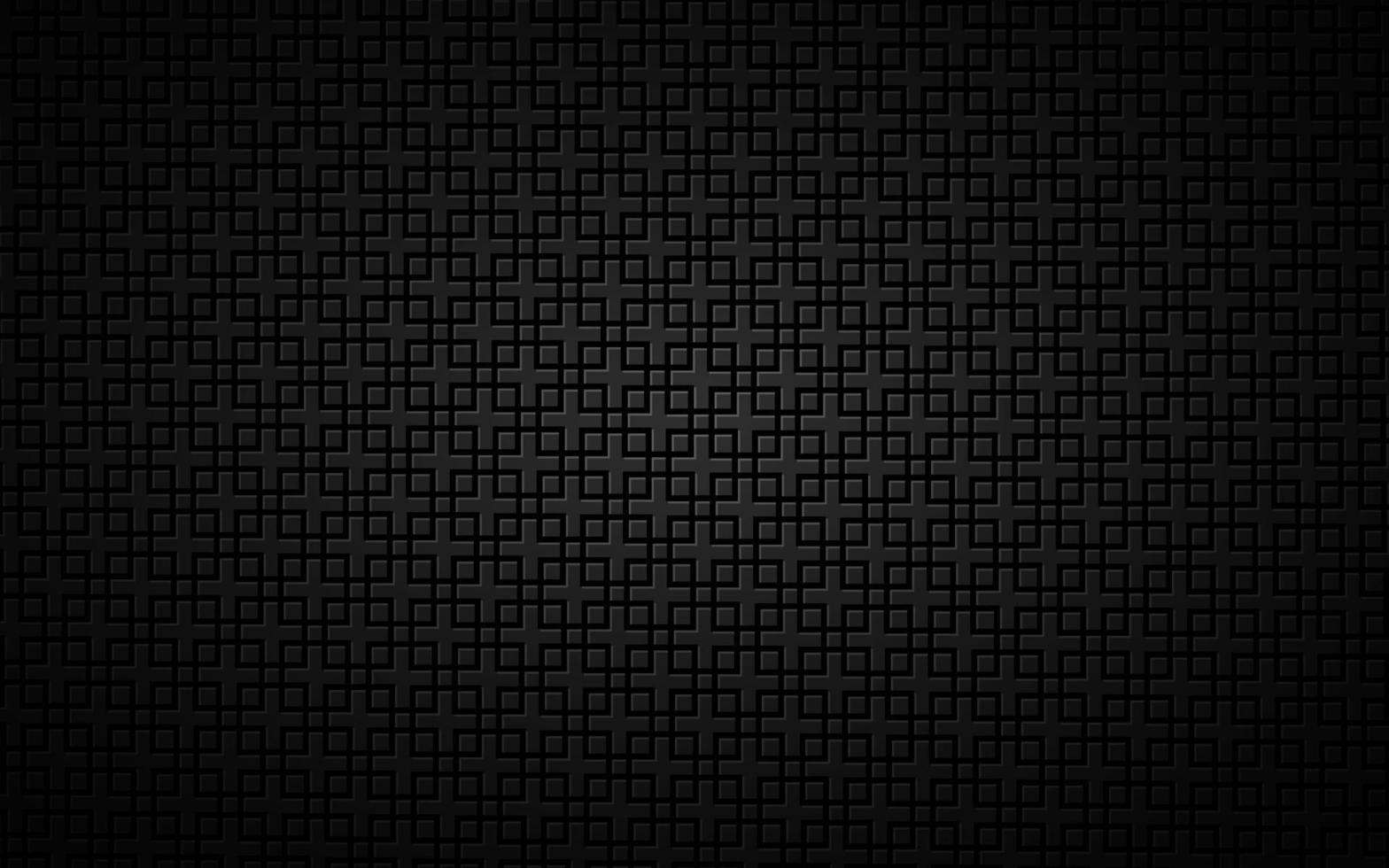 zwarte abstracte achtergrond samengesteld uit vierkanten. moderne technologie donker ontwerp. geometrische vectorillustratie. metalen gaas textuur vector