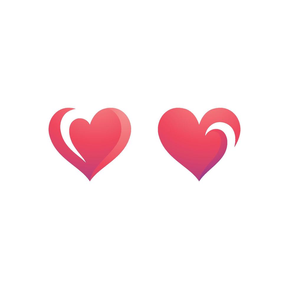 hart logo sjabloon liefde logo pictogram vector ontwerp