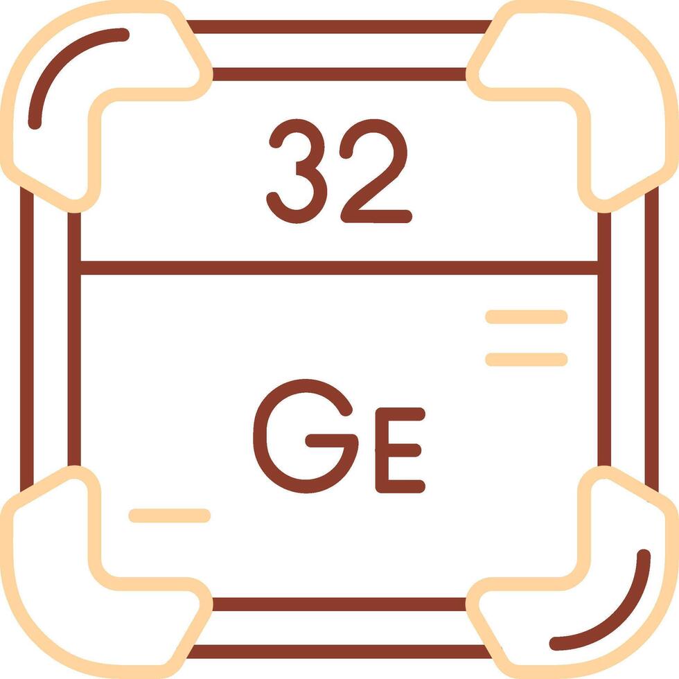 germanium lijn twee kleur icoon vector