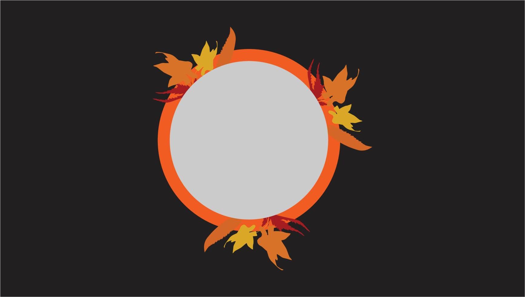 verschillende herfstbladeren geïsoleerde ronde vorm png vector