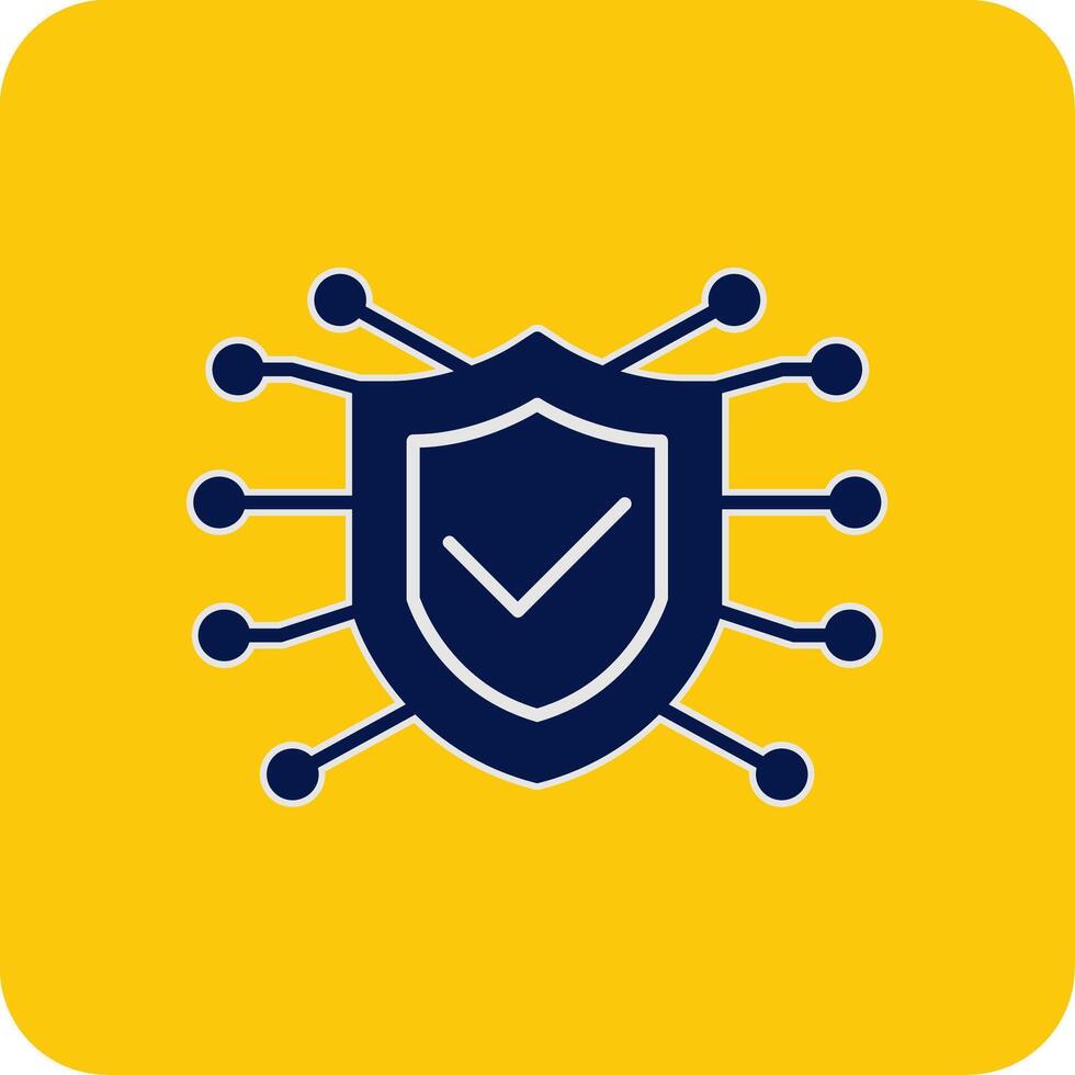 online veiligheid glyph plein twee kleur icoon vector