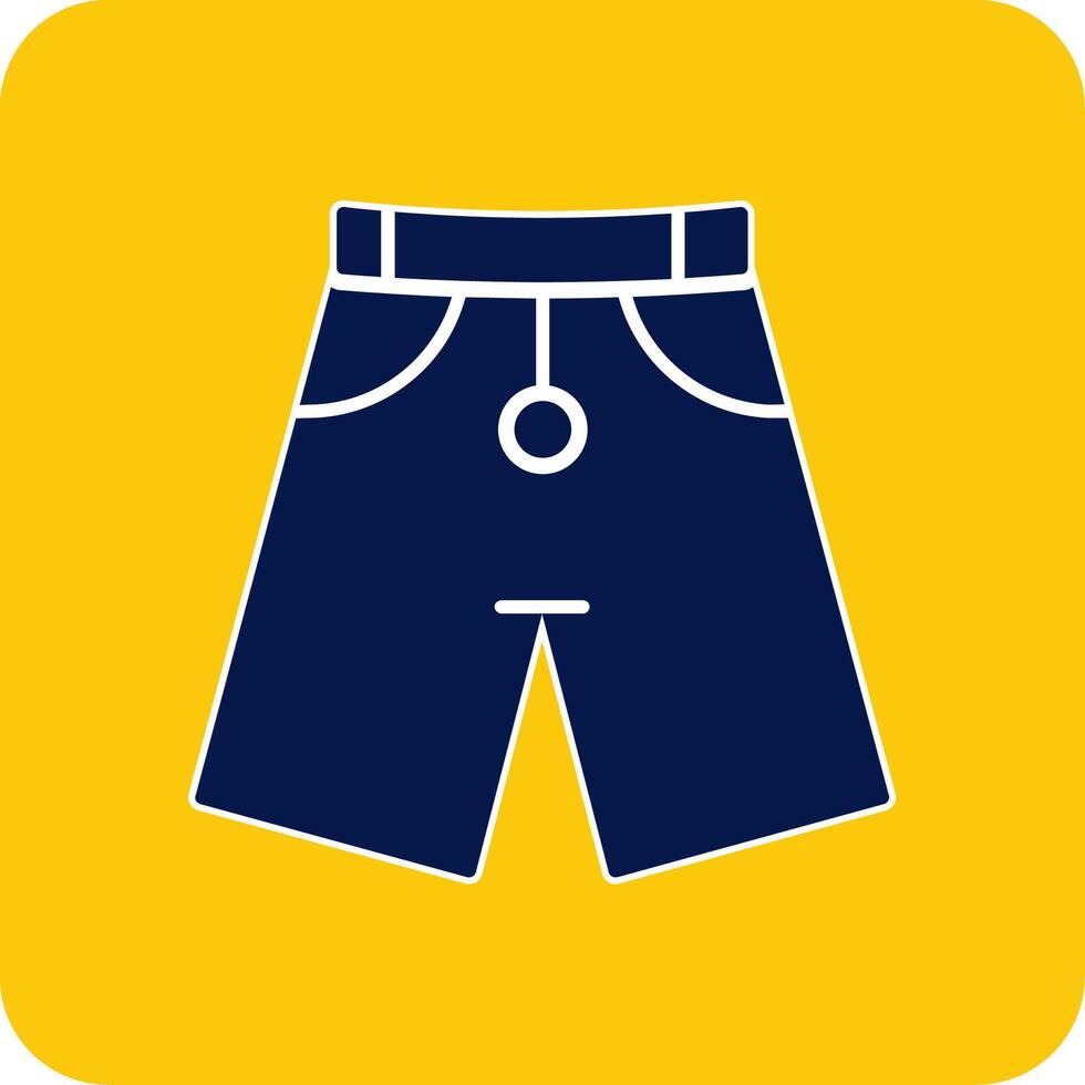 shorts glyph plein twee kleur icoon vector