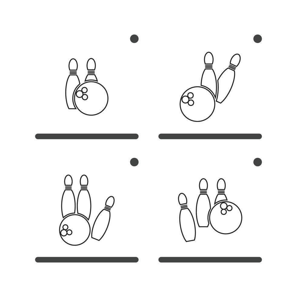 bowling pictogram grafisch ontwerp sjabloon illustratie vector