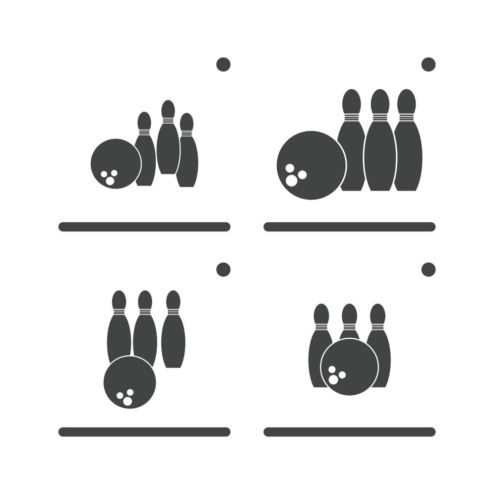 bowling pictogram grafisch ontwerp sjabloon illustratie vector