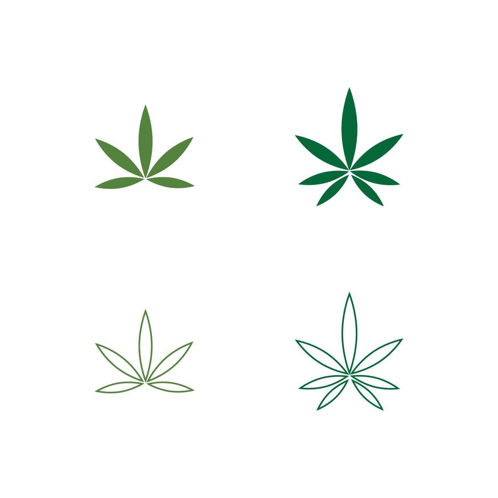 vector cannabis of marihuana pictogram logo voor medische of farmaceutische industrie