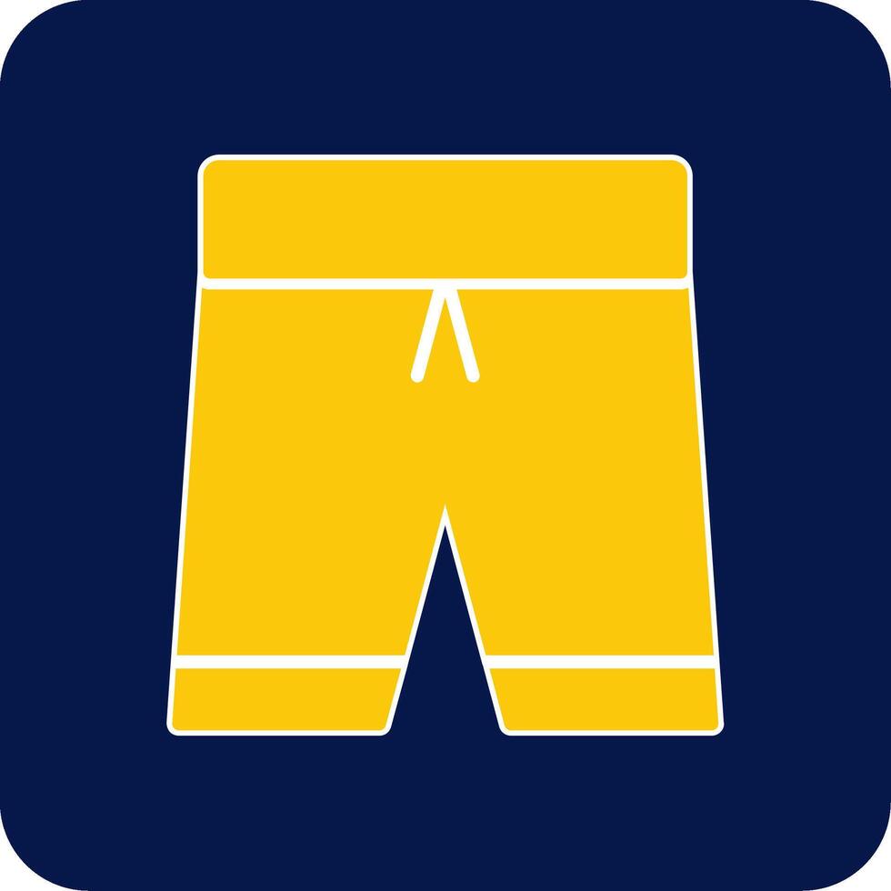 Amerikaans voetbal shorts glyph plein twee kleur icoon vector