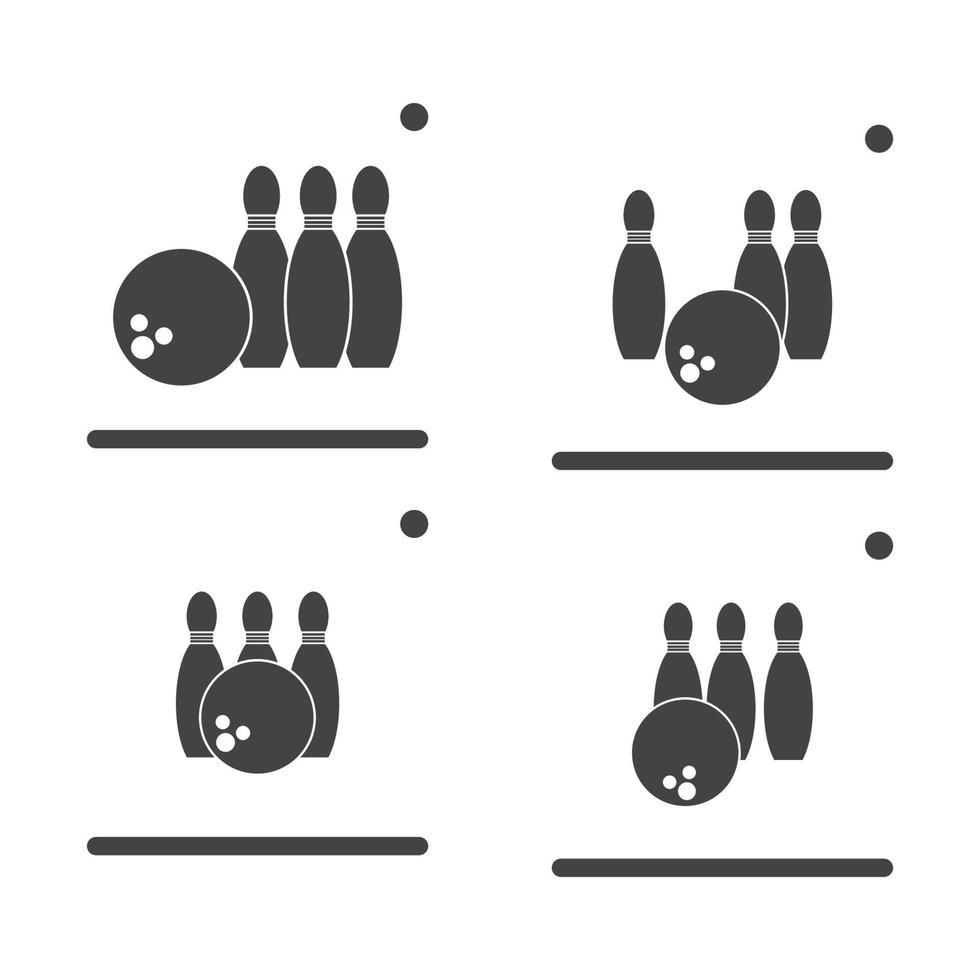 bowling pictogram grafisch ontwerp sjabloon illustratie vector