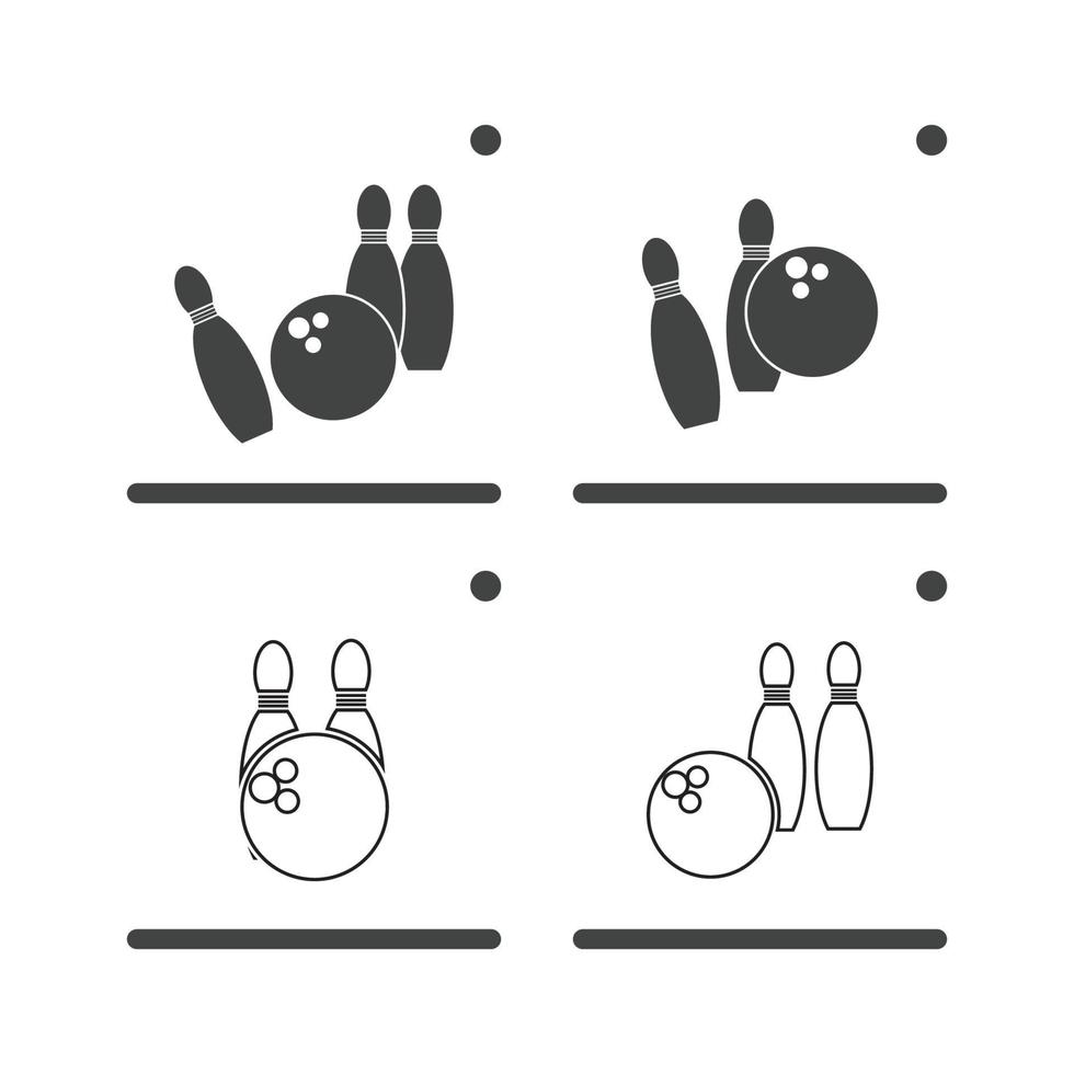 bowling pictogram grafisch ontwerp sjabloon illustratie vector