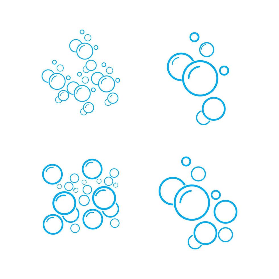 bubble water vector illustratie ontwerpsjabloon