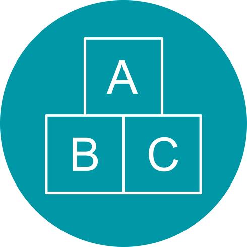 ABC kubussen vector pictogram