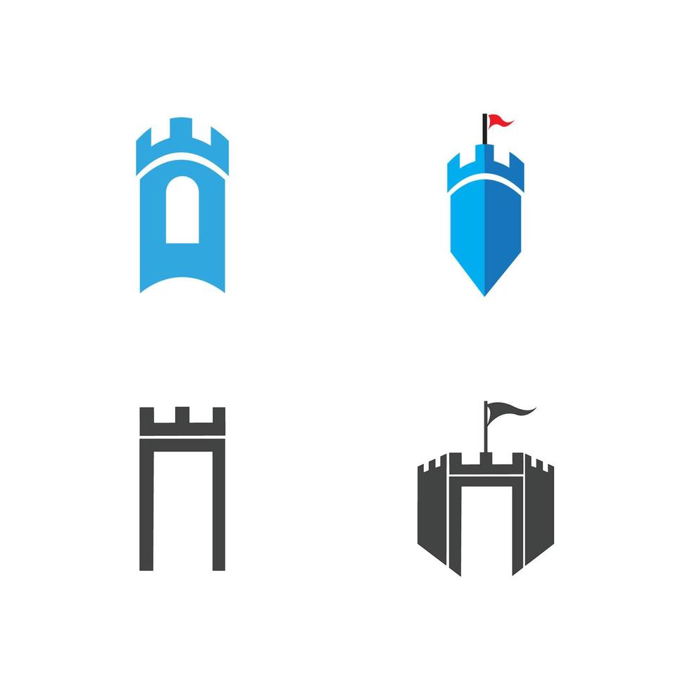 kasteel vector illustratie pictogram logo sjabloonontwerp