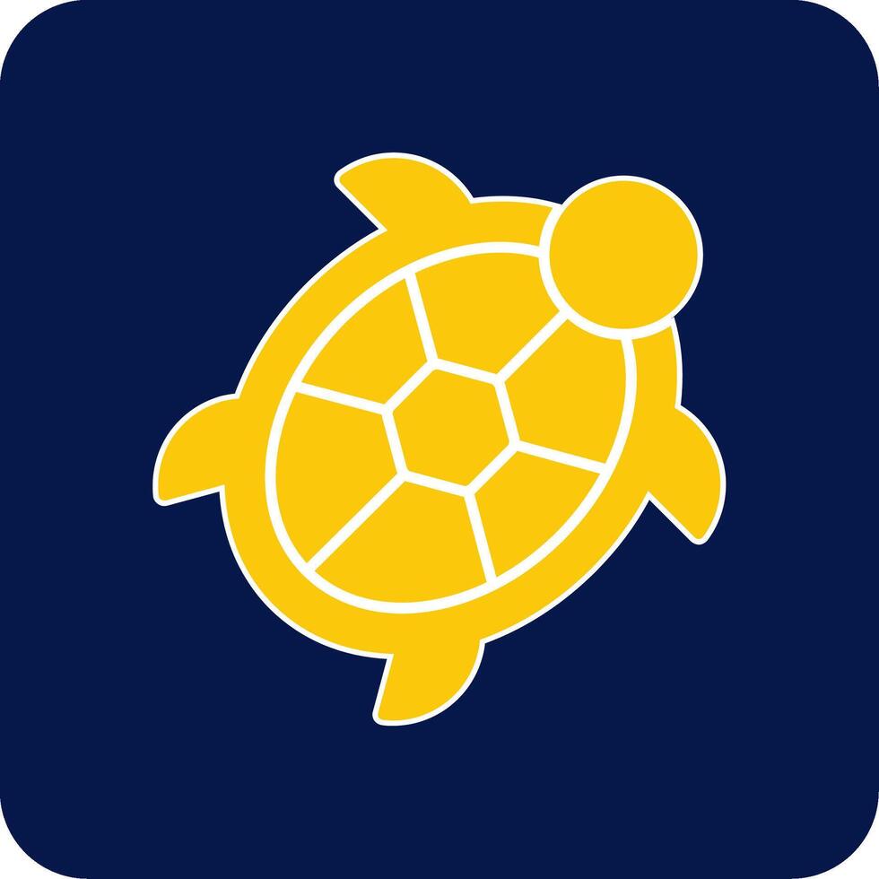 schildpad glyph plein twee kleur icoon vector