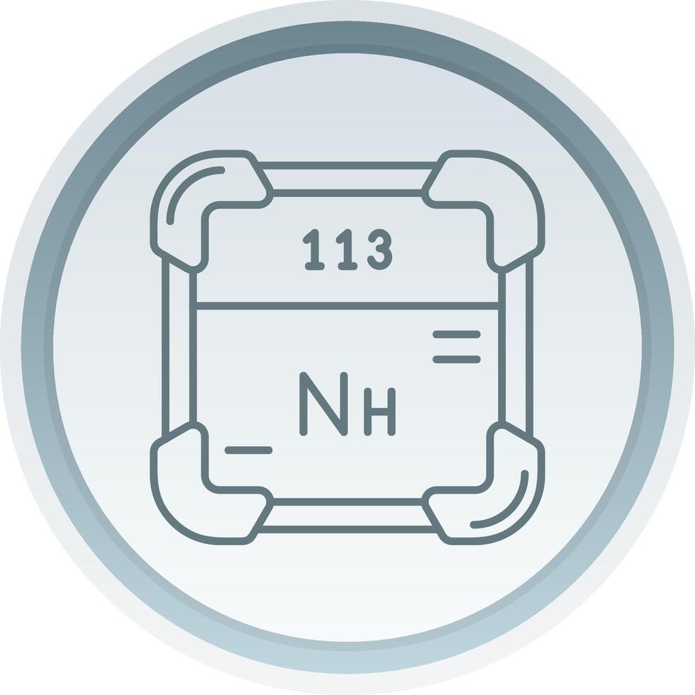 nihonium lineair knop icoon vector