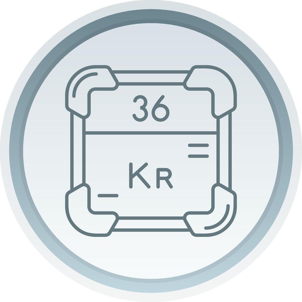 krypton lineair knop icoon vector