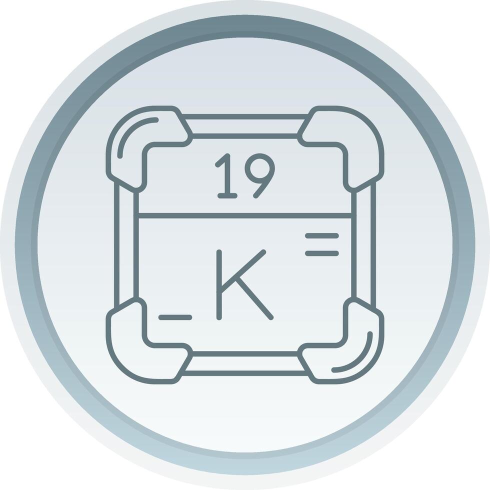 kalium lineair knop icoon vector