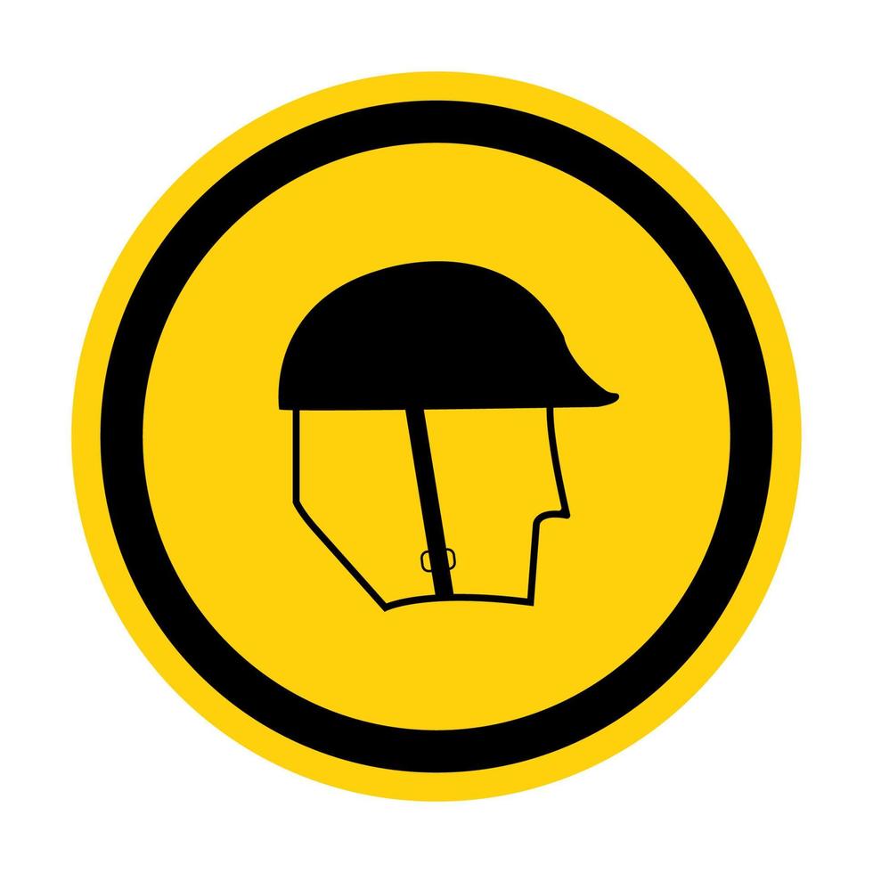 symbool slijtage hoofdbescherming teken isoleren op witte achtergrond, vector illustratie eps.10