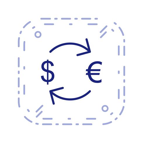 Wissel Euro met Dollar Vector Icon