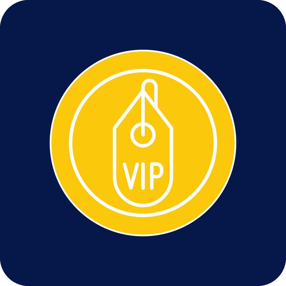 vip glyph plein twee kleur icoon vector