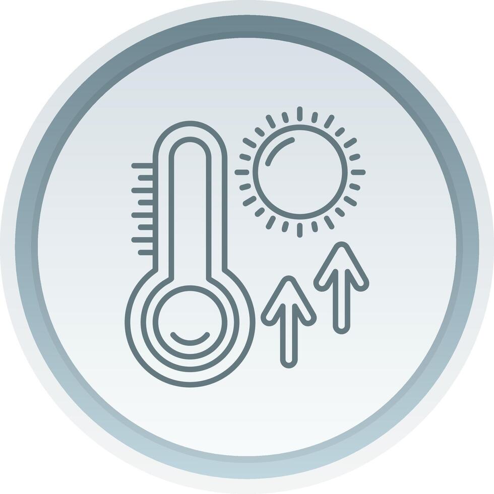 thermometer lineair knop icoon vector