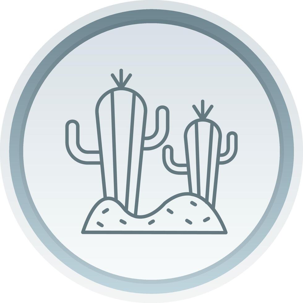 cactus lineair knop icoon vector