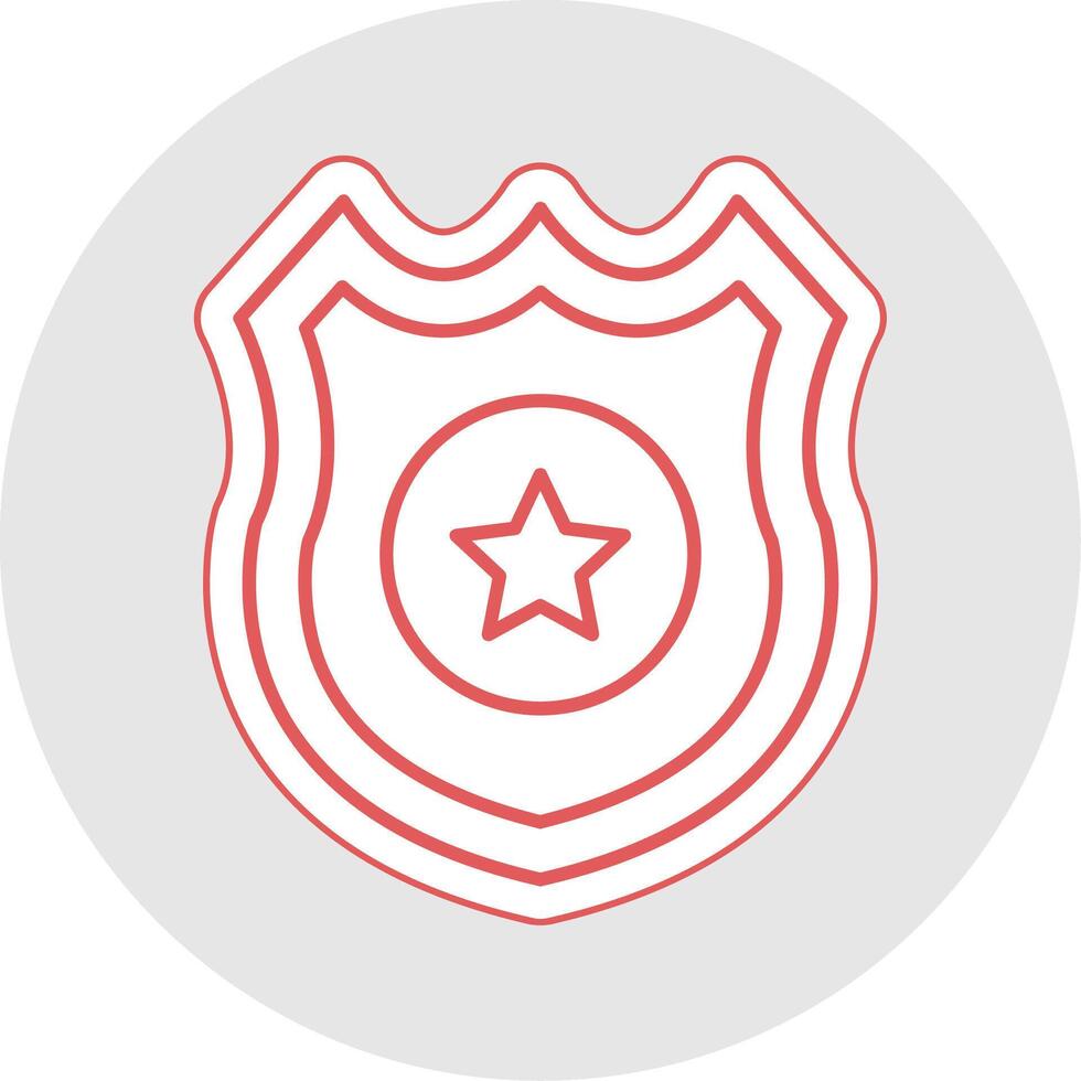 Politie insigne lijn sticker veelkleurig icoon vector