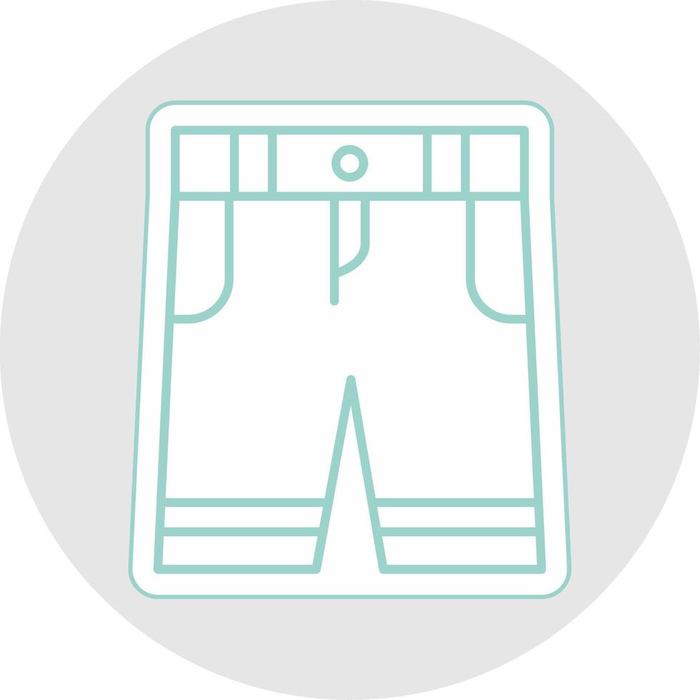 shorts lijn sticker veelkleurig icoon vector