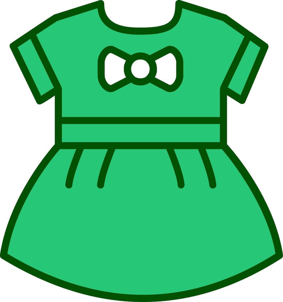 baby meisjes jurk vecto icoon vector