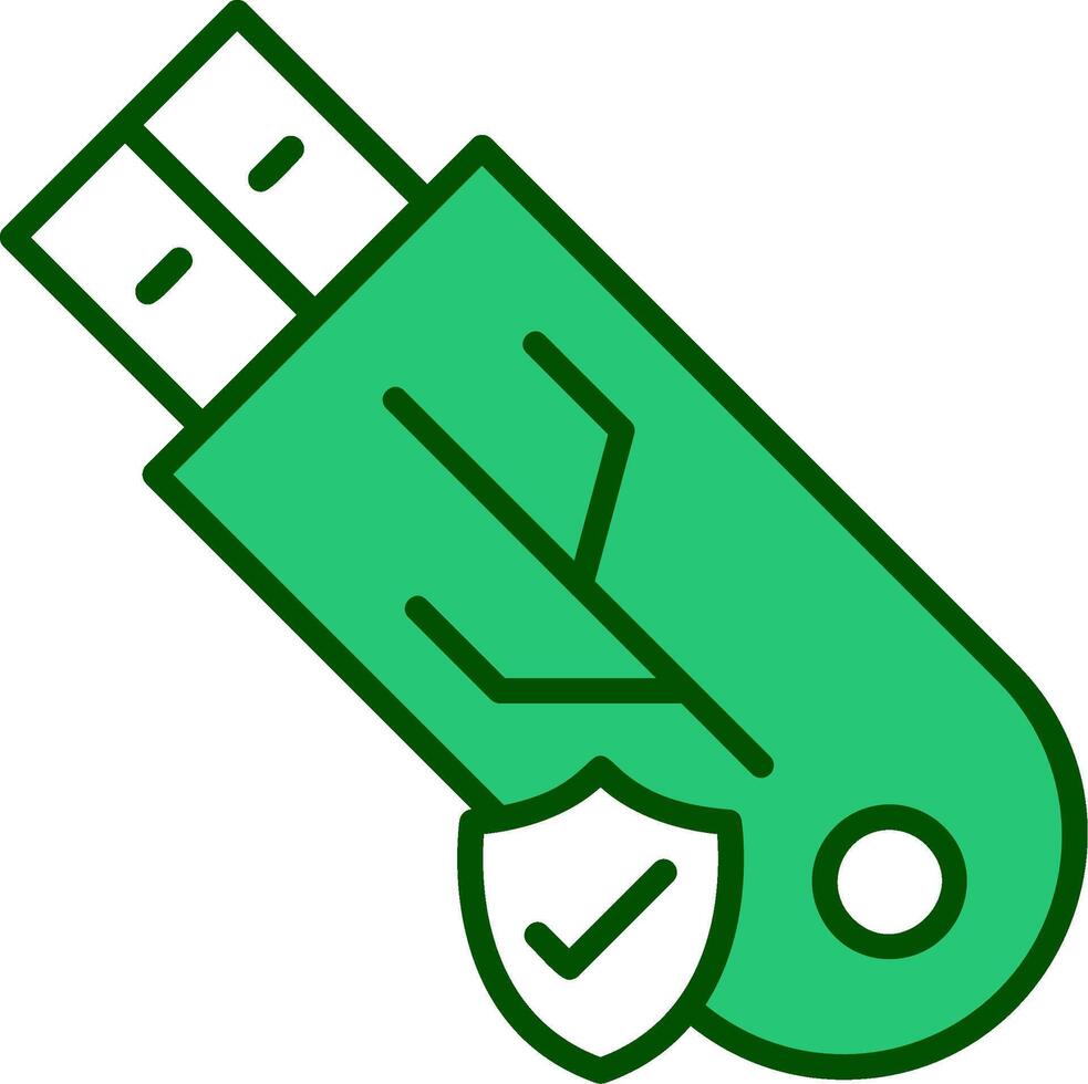 USB beveiligen vecto icoon vector